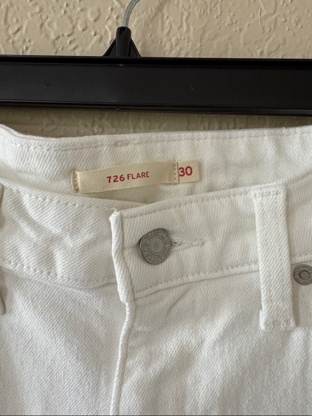 Levi's White High-Rise Flare Jeans - Picture 2 of 7